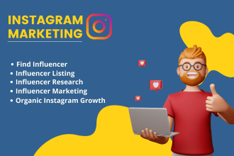 be virtual assistant for find influencer,influencer list and influencer research
