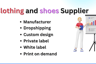 find shoes, clothing manufacturer, custom, private label, dropshipping