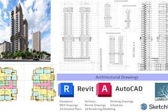 do architectural plans and 3d modeling in revit and autocad