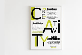 design typography poster and quote poster