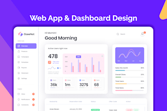 Hot Deals!  design web app, dashboard UI UX in figma