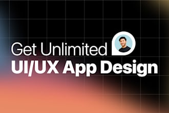 provide unlimited UI UX app design for one week