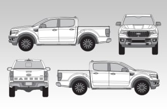 blueprint template of your vehicle and any vector outline,