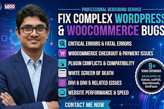 fix complex wordpress and woocommerce bugs