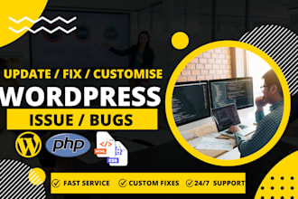 fix wordpress issues, errors, problems within 1 hour