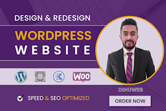 design or redesign wordpress website with kadence blocks
