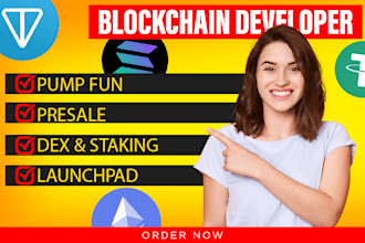 create presale, staking,  dex, launchpad, pump fun and other dapps