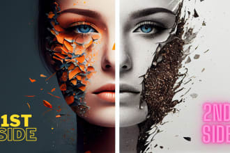 do skin retouching, image editing,light and color correction