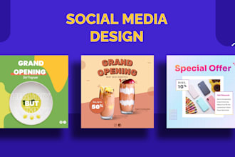 create 15 modern social media post design