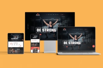 design gym website for  fitness workout  yoga  personal trainer