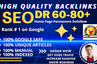 do high quality DR 80 and tf 35 SEO dofollow backlinks for google ranking