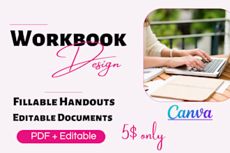 design PDF handouts, forms and workbook in canva