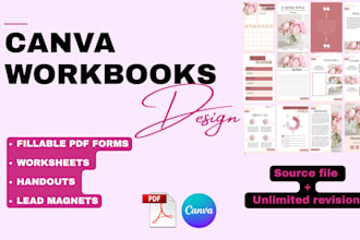design PDF handouts, forms and workbook in canva