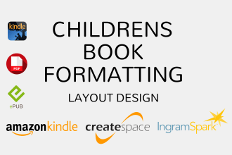 format your childrens book for amazon KDP or ingramspark