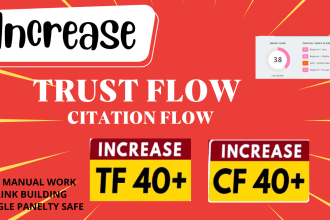 increase website majestic tf 40 tf 30 cf 35 use quality backlinks