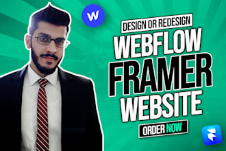 design a stunning webflow or framer website