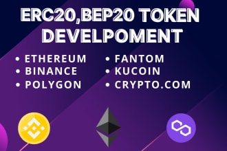 create erc20, bep20 crypto currency token