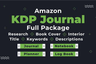 design ready to publish journal amazon kdp full package