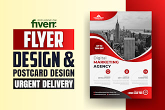 design attractive urgent flyers, leaflets, and postcards within 08 hours