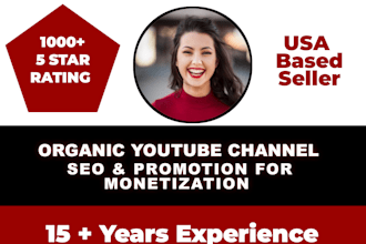 do organic promotion of youtube channel for monetization SEO