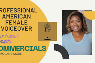 record a warm, professional female voiceover for your brand