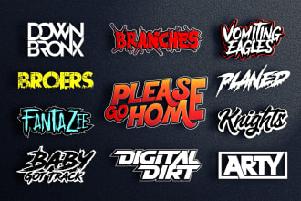 make eye catching typography music band and dj logo