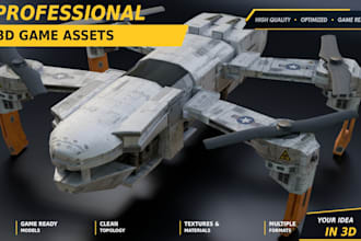 do 3d assets and models for your game ue or unity