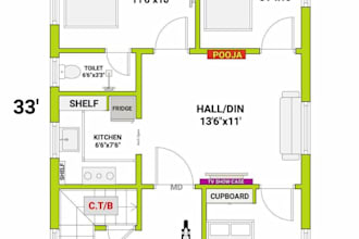 make architectural house map with high level of detail