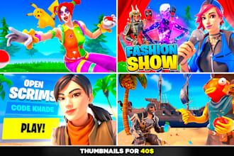 create a professional 3d fortnite thumbnail