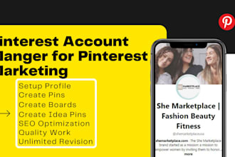 be your pinterest account manager and setup business account