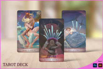 design unique tarot, oracle cards from your idea