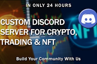 setup custom discord server for crypto, trading and nft