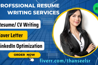 create a professional  resume, CV and cover letter
