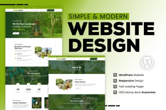 design landscaping, lawn care, farming, gardening website