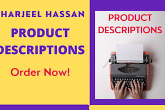 write product descriptions and website content