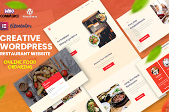 design restaurant website for cafe bakery bar catering business