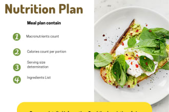 be your nutritionist or dietitian and make customized meal plan
