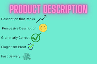 write SEO product description and title