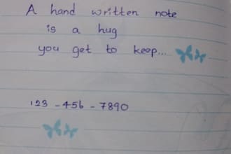 handwrite and mail notes for you