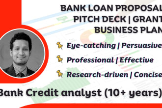 create a business plan, grant, pitch deck or bank loan proposal