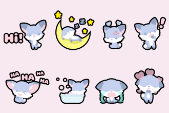 draw chibi kawaii character and emoji for you