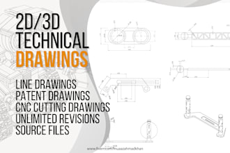 create line drawings of the product