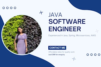 be your backend java spring boot developer