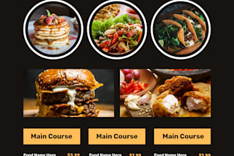make food menu, restaurant menu and menu board design