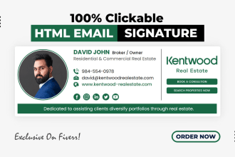 create email signature HTML, clickable HTML email signature