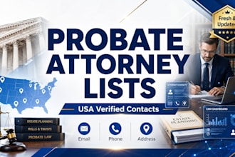 provide USA probate attorney lists with contact information