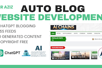 create, clone auto news, blog website in wordpress