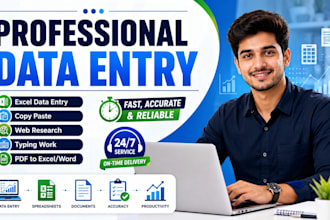 do excel data entry, copy paste and website data entry tasks