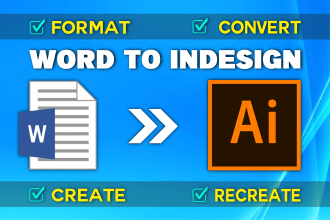 professionally convert word to indesign or pdf to indesign