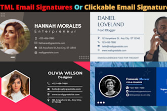 create HTML email signatures or clickable email signature